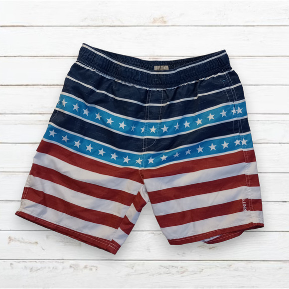 TRINITY Collective Men's American Flag Swim Trunks‎ Size Large - Picture 1 of 5